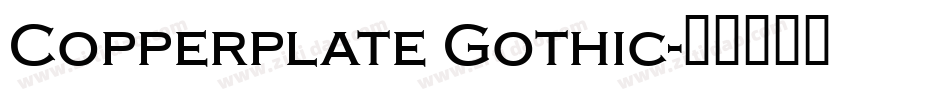 Copperplate Gothic字体转换